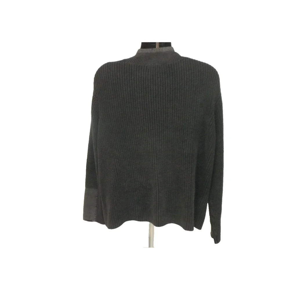 Orvis Henley Sweater Mens XL Black‎ Fisherman Rib Knit Outdoor Gorpcore Hiking